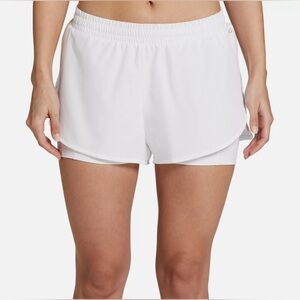 DSG Mid Rise 2-in-1 Short 6” Inseam Biker Shorts Pure White Women’s Size 1X Run